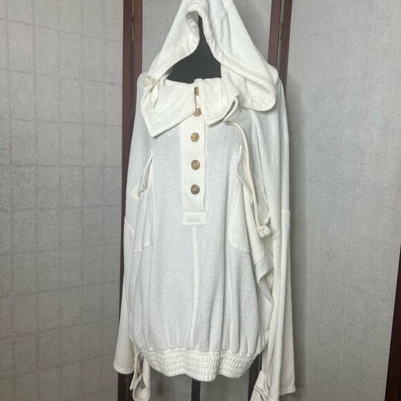 FREEPEOPLE‎ FB BEACH HOODIE SLOUCHY SAIL AWAY PULLOVER SIZE L - Picture 2 of 7